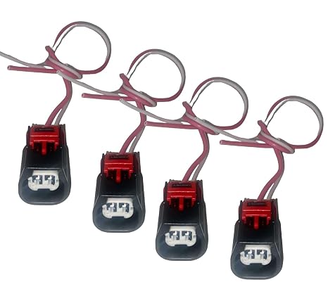 Set of 4 Pieces EC1208 Electrical Connector of Engine Cylinder Deactivation Solenoid Cpmpatible with Part# 53022298AA CDS01 916592XD 916593 916-593 3N2001 S2442