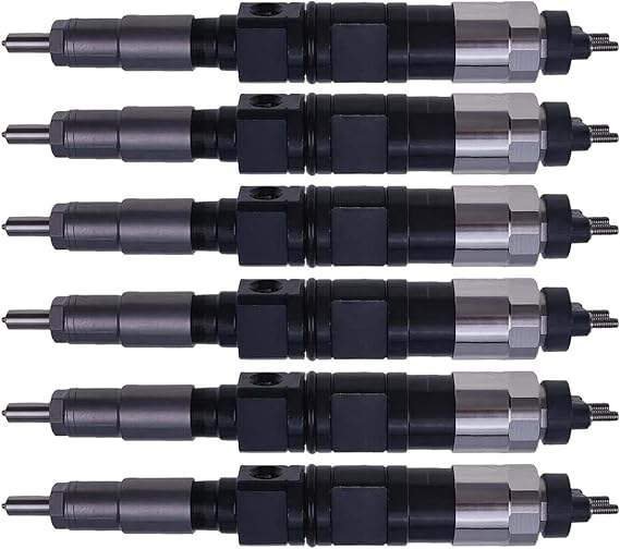 6Pcs Compatible with John Deere 6068 E210LC E240LC 670G SE501926 095000-6492 New Fuel Injector