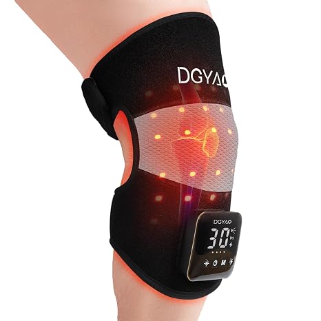 TUOB Red Light Therapy for Knee with Power Bank, 660nm & 850nm Near Infrared Light Therapy Device for Knee Elbow Shoulder Joint Pain Relief, Home Use Cordless Portable Knee Light Therapy Pad