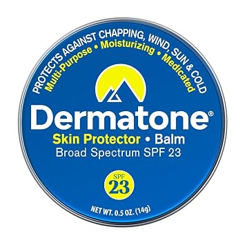Dermatone Skin Protector Balm | Sun, Wind, Cold, Chapping & Frostbite Protection | Face and Lip Balm SPF23 | Moisturize & Repair Dry Skin | Barrier Cream | 0.5oz