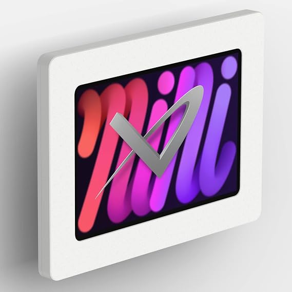 VidaMount White Enclosure and Tilting VESA Wall Mount [Bundle] Compatible with iPad mini (6th Gen)