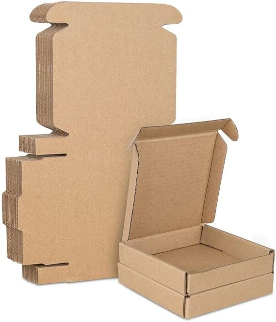 100 Pack Large Letter box Royal Mail PIP Boxes C7 Cardboard Postal Mailing Brown Mini 100 Corrugated Mail Kraft Shipping Carton External measurement