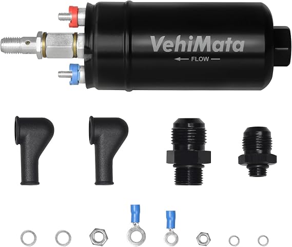 External Inline Fuel Pump, Universal 300LPH Electric Fuel Pump High Flow for 12V EFI System