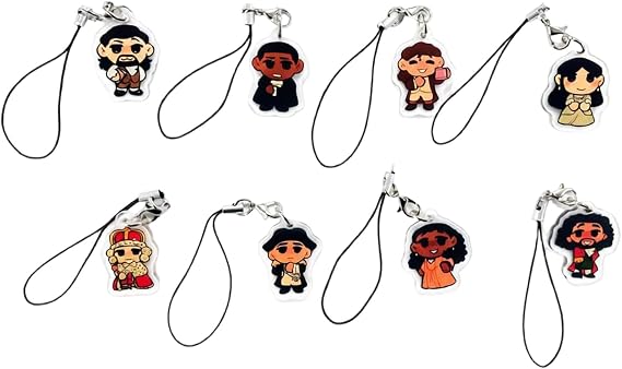 8 Pcs Hamilton Musical Keychains – Broadway Themed Acrylic Keyring Set, Alexander Hamilton Inspired Key Chains for Fans, Musical Theater Lovers, Collectible Gift Set