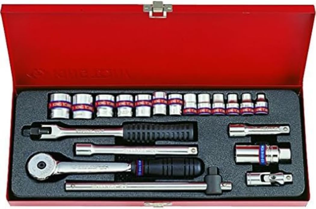 KING TONY 3020SR01 12-Points Socket Wrench 6 - 22 mm 38-inch Set of 20