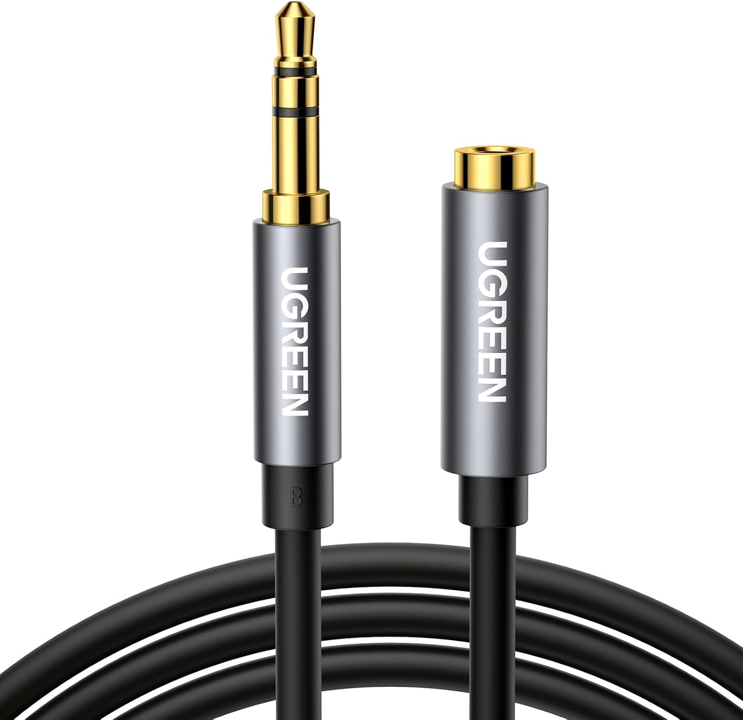 Ugreen 3.5 mm Jack Audio Aux Extension Cable, Black 5 Meters