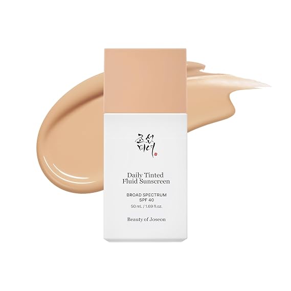 Beauty of Joseon Daily Tinted Fluid Sunscreen 12 Shades for Face Moisturizing Broad Spectrum SPF 40 Korean Skincare 50ml, 1.69 fl.oz #LN110 | 12 Shades