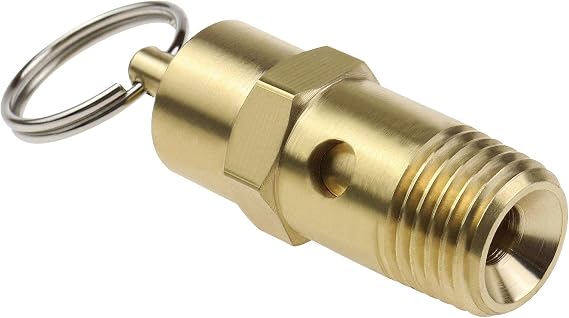 1/4" BSP Brass Air Compressor Pressure Switch Safety Relief Valve 145PSI 10BAR