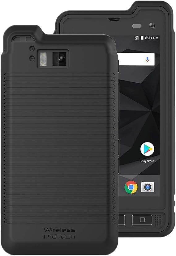 Case Compatible with Sonim XP8 Phone Model XP8800, Durable Slim Flexible Cover Case with Drop Protection (Black)