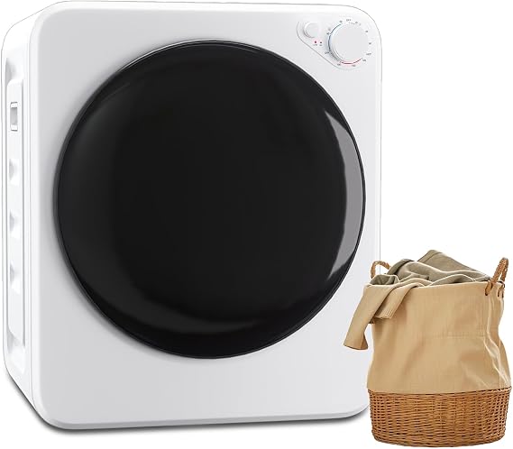 Erivess 1.8 cu.ft Portable Clothes Dryer with 5 Modes, 800W Compact Dryer with Stainless Steel Tub, Auto Stop & Easy Control Small Dryer Machine, Ideal for Laundry, Apartments, Dorms, RVs, White