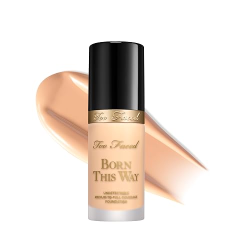 Too Faced Born This Way Natural Finish Longwear Liquid Foundation | Medium-To-Full Coverage | Hydrating + Oil Free
