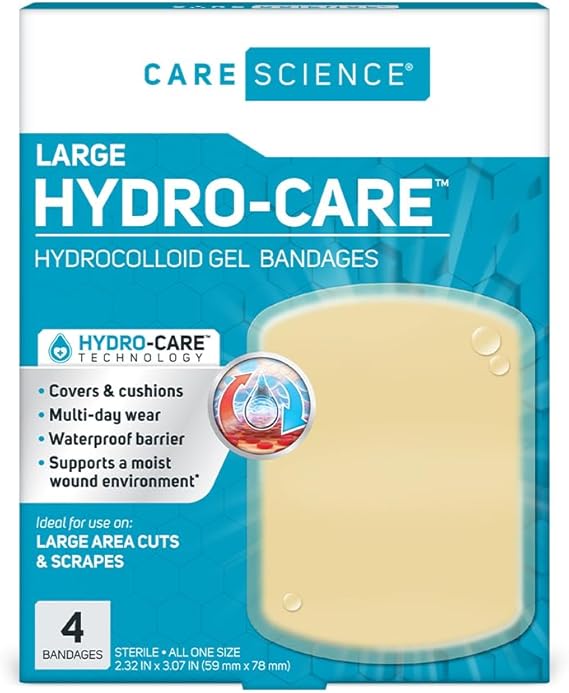 Care Science Hydrocolloid, Large, 2.3 in x 3 in, 4CT