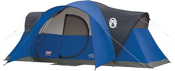 Coleman Montana Camping Tent with Rainfly, Weatherproof Family Tent Sets Up in 15 Mins, Fits Multiple Airbeds