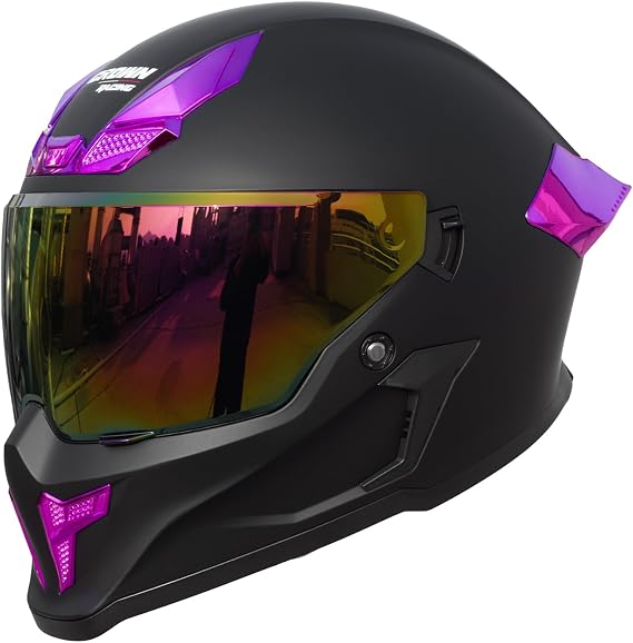 Model 601 DOT Full Face Motorcycle Helmet, Dual Visor