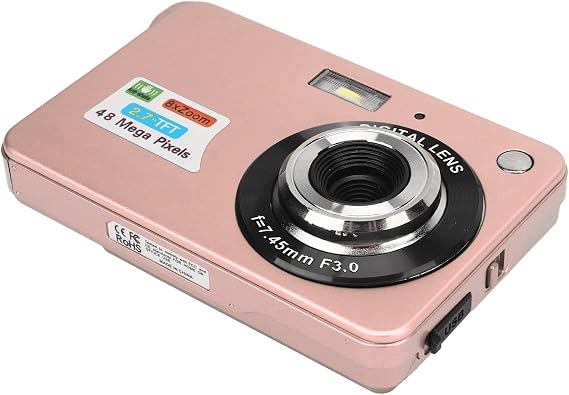 Digital Camera, 4K Vlogging 48MP Pink