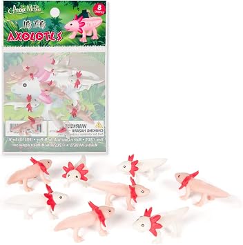 Accoutrements Archie McPhee Itty Bitty Axolotls 8 Pack