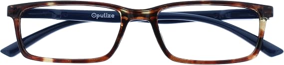 OPULIZE SEE Blue Light Blocking Glasses for Women Men - Narrow Frame - Anti-Glare Computer and Gaming Eyewear - UV and Eyestrain Protection - Improve Sleep - Brown Tortoiseshell +0.00
