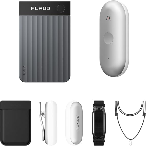 Plaud Note Pro & Plaud NotePin S Combo, AI Voice Recorder with AI Transcribe & Summarize for Lectures, Meetings, Calls