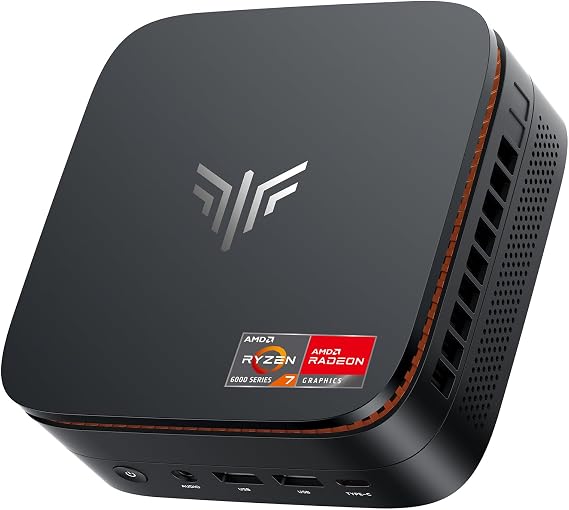 KAMRUI Mini Gaming PC, Hyper H1 win-11 Pro AMD Ryzen 7 6800H (8C/16T,up to 4.7GHz) Mini PC, 32GB LPDDR5 5500 MT/s 1TB SSD Micro Pc,Mini Desktop Computers Triple 4K Display/2.5G LAN/WiFi6/BT5.