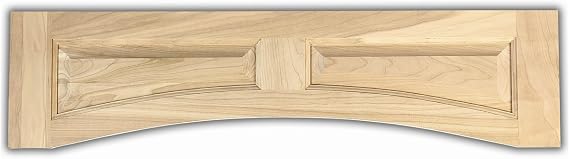 Castlewood Arched Raised Panel Valance, 36" W x 9" H x 3/4" D- Red Oak