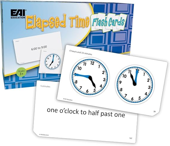 EAI Education Elapsed Time Flash Cards