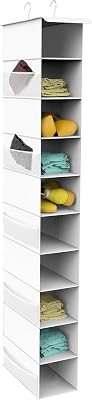 coastal rose Hanging Shoe Organizer for Closet, 10-Tier Shoe Organizers and Storage, Space Saving Shoe Holder Rack Hanger