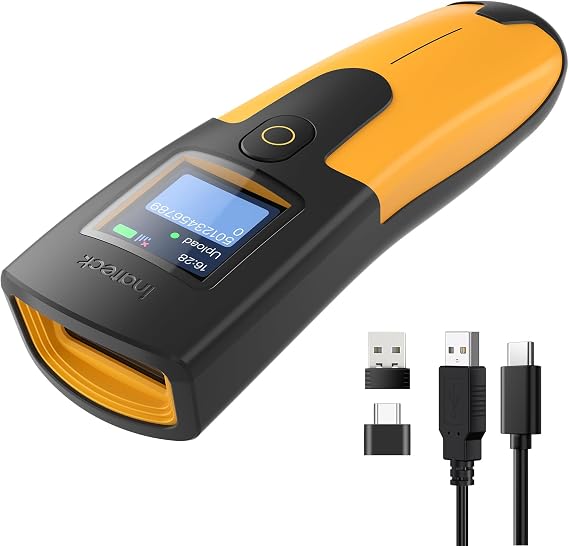 Inateck 2D Wireless Barcode Scanner with 1.4 inch TFT, 2600mAh, Nano 260D