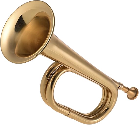 COMETX Cavalry Trumpet Signal Horn Call with Mouthpiece for School Band Orchestra - Brass Horn