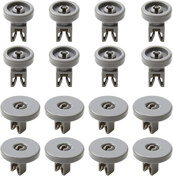 16 PACK Dishwasher Wheel for Upper and Lower Basket 50286965004 Universal | Replacement Parts Accessories for Zanussi A-EG El-ectrolux Dishwasher Cutlery Basket Rollers 40mm