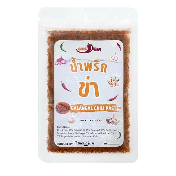 Nam Prink Kha Thailand northern chili flake Thai Galangal Chili Paste, Ready to Eat with Rice, No Cooking Required (40 grams)