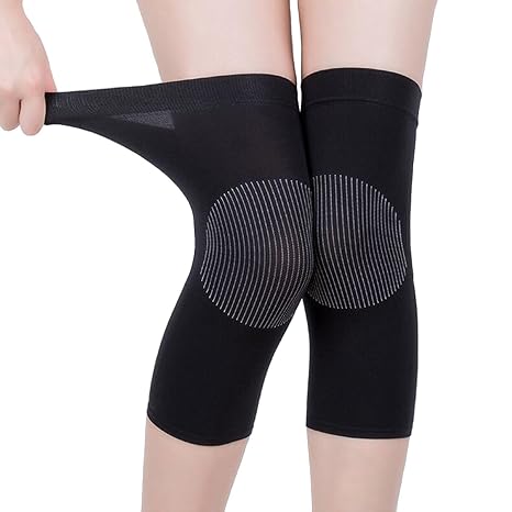SUJAYU 1 Pair Knee Sleeves for Women & Men, Lightweight Thin Knee Sleeves, Knee Warmers Knee Brace Undersleeve Dancer Knee Pads, Knee Brace for Daily Use (Black)