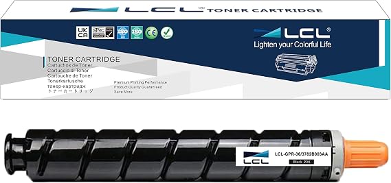 LCL Compatible Toner Cartridge Replacement for Canon GPR-36 GPR36 3782B003AA C2020 C2030 C2025i C2220i C2220L 2225i C2230i C2020i C2025 C2030i C2030L C2030Li C2220 C2020L C-EXV34 (1-Pack Black)