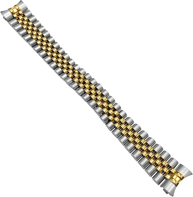 Jubilee Watch Band Bracelet Solid Link Replacement For Rolex Datejust 116200 Watch With Hidden Clasp 20mm