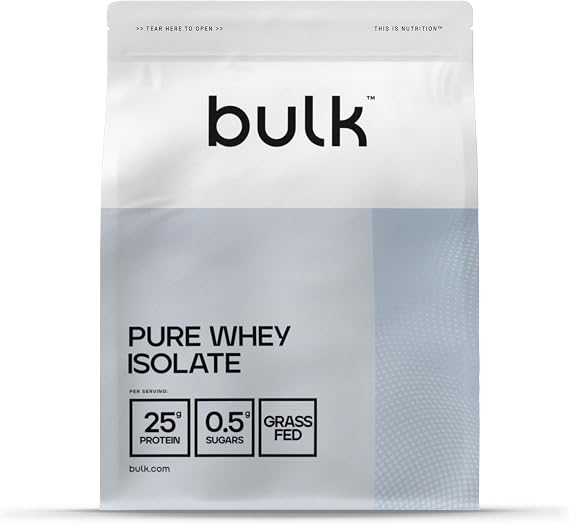 Bulk Pure Whey Isolate 90, White Chocolate, 2.5kg | 25g Protein per Serving, Ultra-Filtered Whey Isolate, Low Sugar, Low Fat, Fast Absorption, Supports Muscle Maintenance