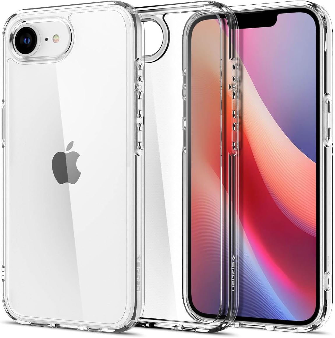 Thin Case Ultra Hybrid Anti-Yellowing DuraClear Air Duct Technology Military Grade Protection Crystal Clear Transparent Cover compatible with Spigen iPhone 16e - ACS09160