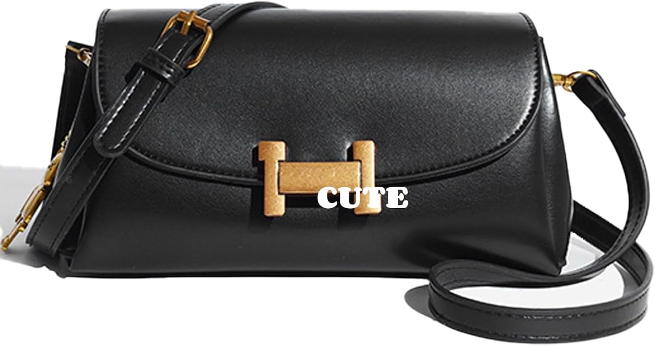 Small Crossbody Purses for Women,Lightweight Crossbody Bag Faux Leather Trendy Women's Shoulder Handbags with 3 Compartments