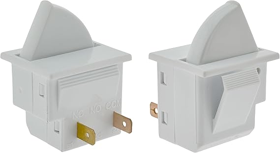 2pcs Refrigerator Freezer Door Light Switch Compatible with GE, Whirlpool, Frigidaire, Kenmore, Maytag, KitchenAid, Amana, Magic Chef, Hisense, Midea 2Pin NC 250V 2.5A/125V 6A
