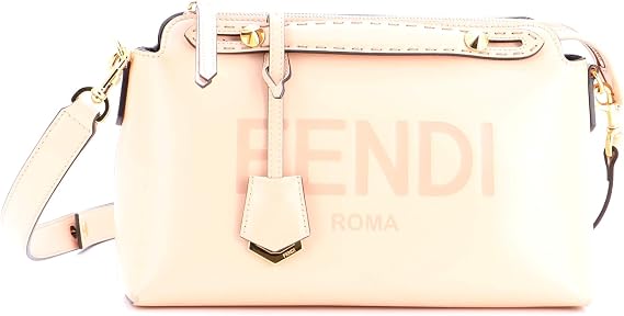 Pre-Loved Logo By The Way Satchel Embossed Leather Medium, Pink