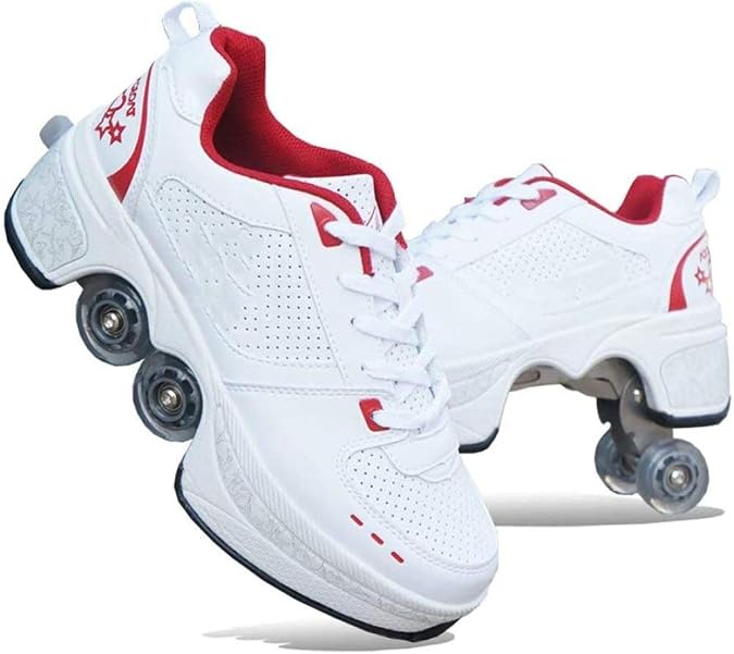 NOLLY Roller Shoes Skate Shoes,Boys Kids Wheel Shoes Roller Sneakers Shoes, for Unisex Beginners