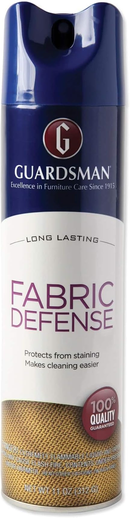 Guardsman Fabric Defense & Upholstery Water Repellent Spray, Protector & Stain Prevention for Microfiber, Rugs, Carpeting, Fabric Furniture, Apparel, and Shoes, Unscented, 11 oz