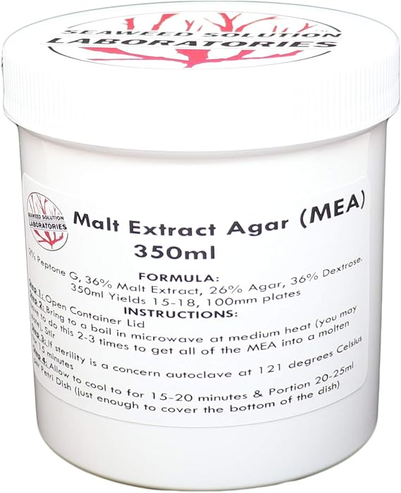 Malt Extract Agar (MEA), 350 Milliliters - Sterilized