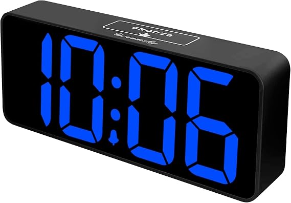 DreamSky Large Digital Alarm Clock Big Number for Seniors/Visually Impaired | 9 Inches Electric Clocks for Bedroom, Jumbo Display Fully Dimmable Brightness, USB Ports, Adjustable Alarm Volume