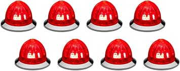 RoadWorks | Red/Clear Mini Watermelon HERO Lights | 8 Pack | HERORCWMMINI-8