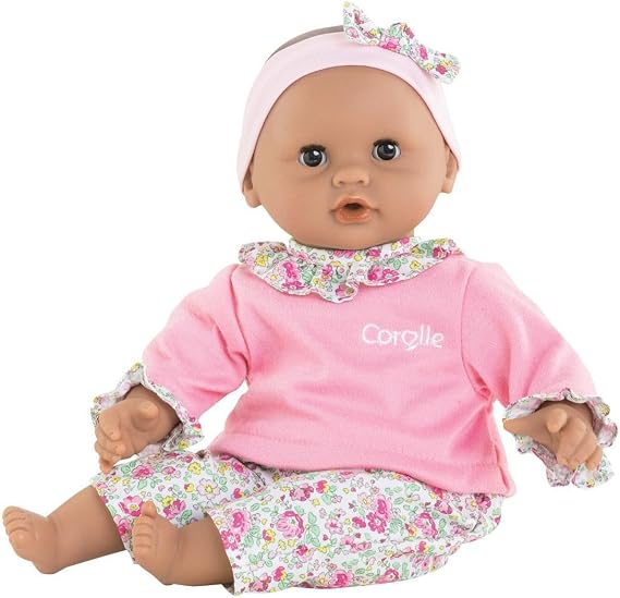 Corolle Calin Maria Soft Body Doll with Sleeping Eyes, Removable Headband, Vanilla Fragrance, 30 cm, Keeps Thumb in Mouth, from 18 Months