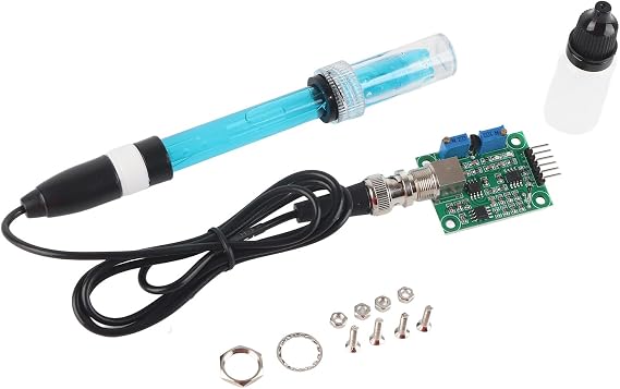 Hilitand PH Module Probe Kit, PH0-14 Value Detect Sensor Module + PH Electrode Probe BNC