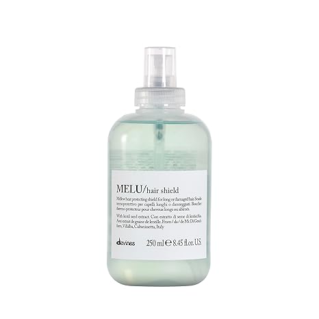 Davines MELU/Hair Shield, Thermal Leave-On Conditioning Antistatic Action for All Types of Hair - Ideal Heat Protectant from Stress Caused by Straightener or Blow Dryer with Black Chickpea