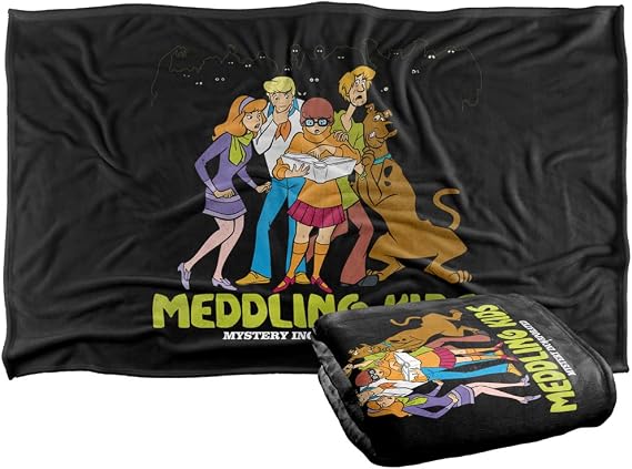 Scooby Doo Meddling Kids Silky Touch Super Soft Throw, Meddling Kids