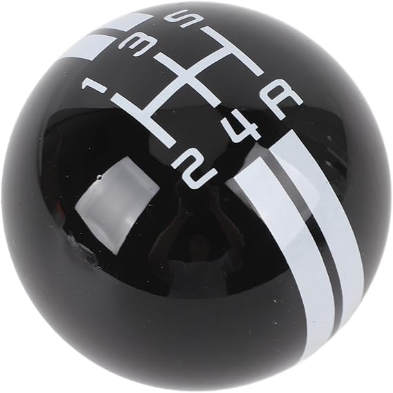 KIMISS 5 Speed Manual Shift Knob, for Mustang 1967-2018, Round Ball Design with 3 Adapters, Racing Style Gear Lever Knob