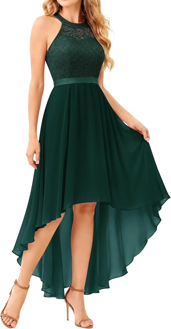 Wedtrend Women's Semi Formal Dresses Wedding Guest Dress Hi Lo Prom Gown