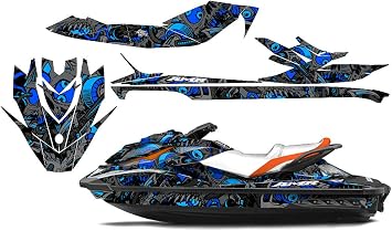 AMR Racing Jet Ski Graphics kit Sticker Decal Compatible with Sea-Doo GTI SE130 2011-2019 - Tune in Blue